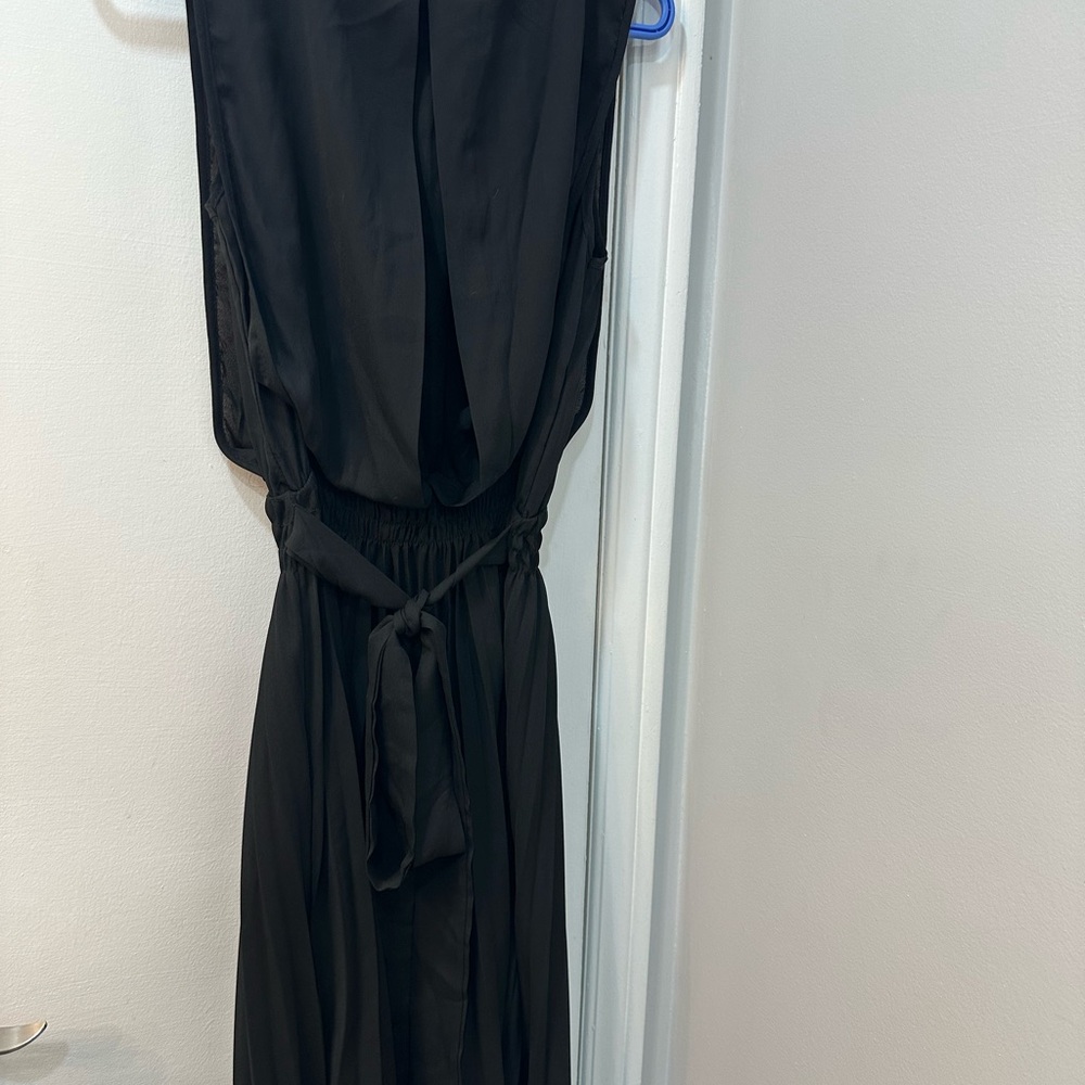 Black Cowl Neck Backless Gown
